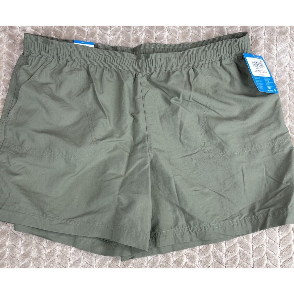 Women’s Olive Green Casual Elastic-Waist Shorts